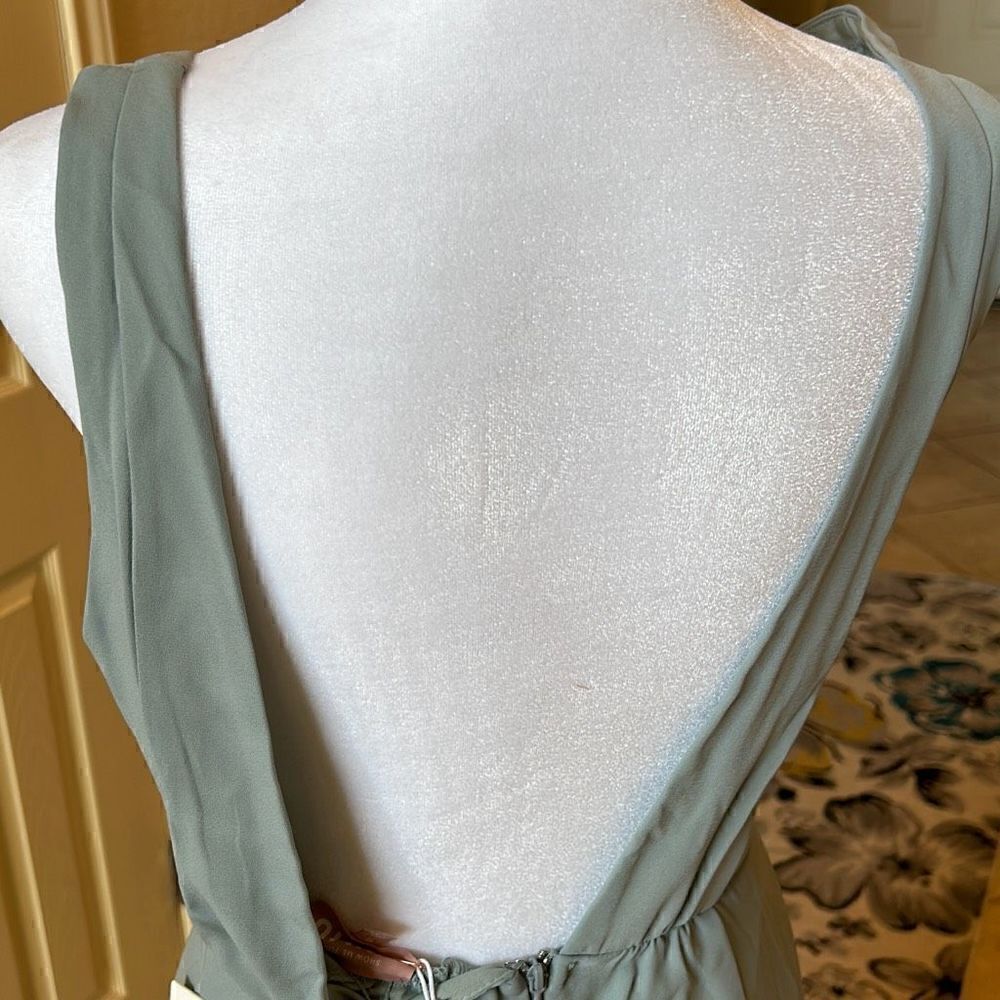 Show Me Your Mumu Womens Small Jen Maxi Dress Bridesmaid Open Back Green NWT - Picture 8 of 8